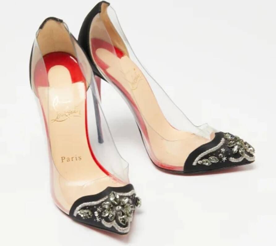 Christian Louboutin Pre-owned Satin heels Black Dames