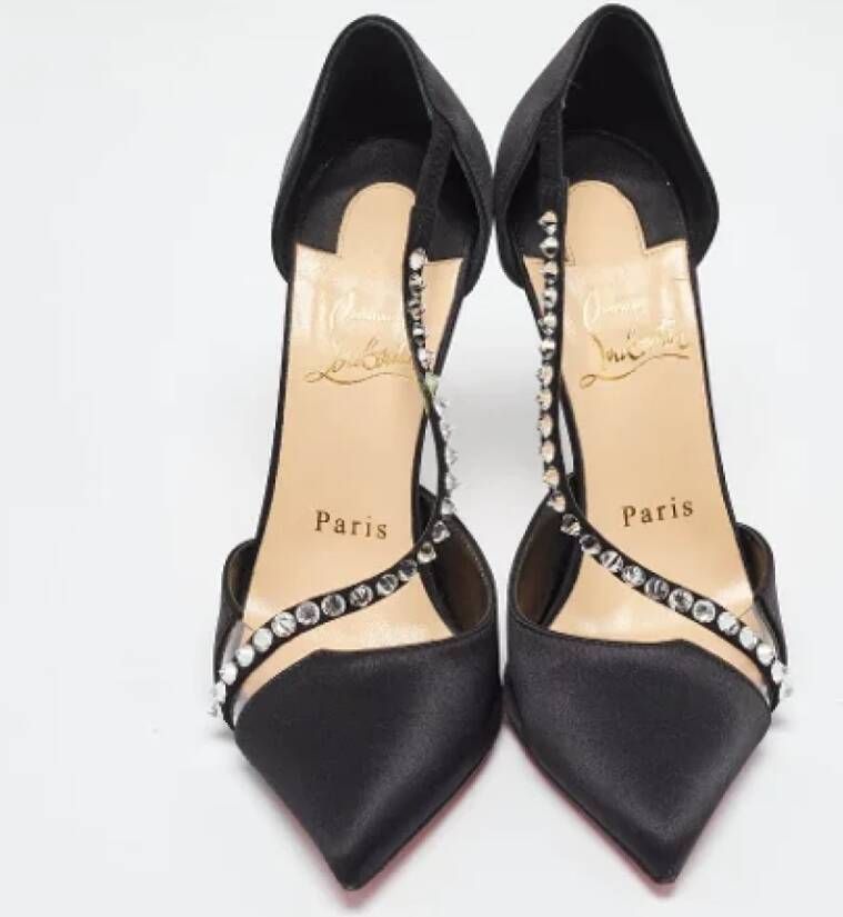 Christian Louboutin Pre-owned Satin heels Black Dames