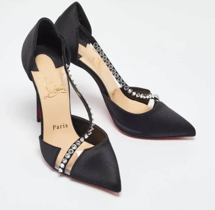 Christian Louboutin Pre-owned Satin heels Black Dames