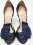 Christian Louboutin Pre-owned Satin heels Blue Dames - Thumbnail 3