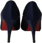 Christian Louboutin Pre-owned Satin heels Blue Dames - Thumbnail 4