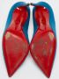 Christian Louboutin Pre-owned Satin heels Blue Dames - Thumbnail 5