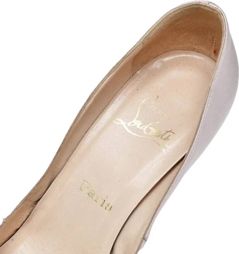 Christian Louboutin Pre-owned Satin heels Pink Dames