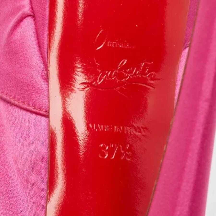 Christian Louboutin Pre-owned Satin heels Pink Dames