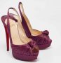 Christian Louboutin Pre-owned Satin heels Purple Dames - Thumbnail 4