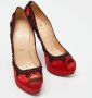 Christian Louboutin Pre-owned Satin heels Red Dames - Thumbnail 4