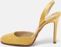 Christian Louboutin Pre-owned Satin heels Yellow Dames - Thumbnail 2