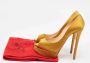 Christian Louboutin Pre-owned Satin heels Yellow Dames - Thumbnail 7