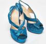 Christian Louboutin Pre-owned Satin sandals Blue Dames - Thumbnail 3