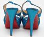 Christian Louboutin Pre-owned Satin sandals Blue Dames - Thumbnail 4