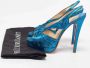 Christian Louboutin Pre-owned Satin sandals Blue Dames - Thumbnail 8