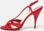 Christian Louboutin Pre-owned Satin sandals Red Dames - Thumbnail 2