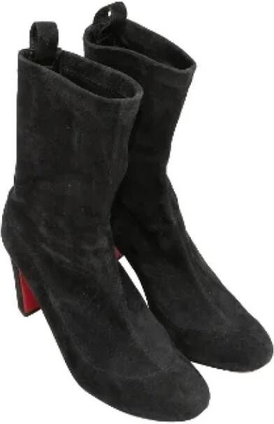 Christian Louboutin Pre-owned Suede boots Black Dames