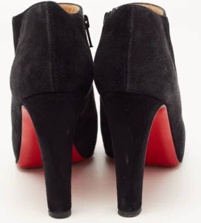 Christian Louboutin Pre-owned Suede boots Black Dames