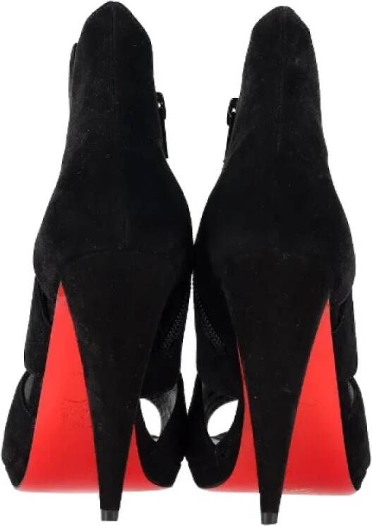 Christian Louboutin Pre-owned Suede boots Black Dames