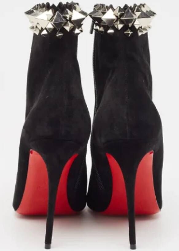 Christian Louboutin Pre-owned Suede boots Black Dames