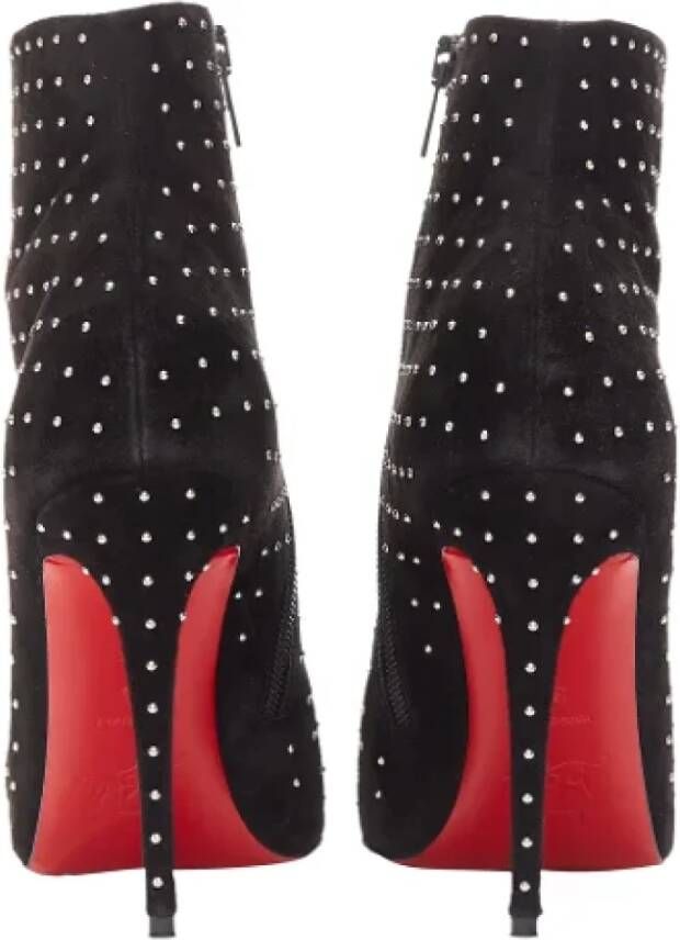 Christian Louboutin Pre-owned Suede boots Black Dames