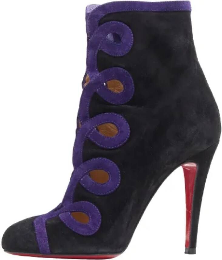 Christian Louboutin Pre-owned Suede boots Black Dames