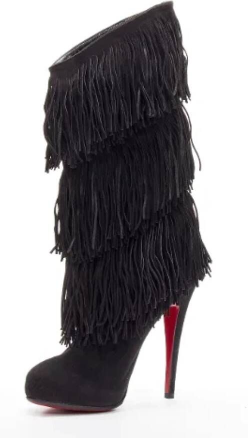 Christian Louboutin Pre-owned Suede boots Black Dames