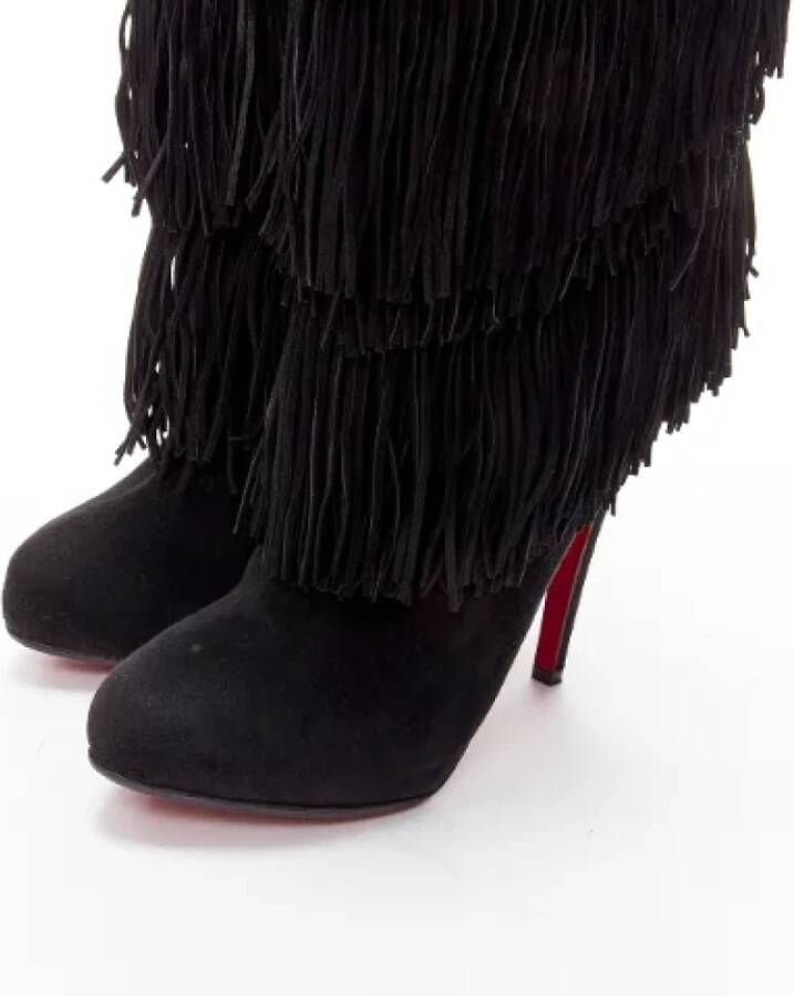 Christian Louboutin Pre-owned Suede boots Black Dames