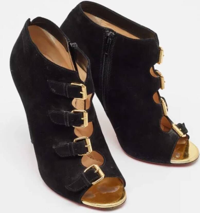 Christian Louboutin Pre-owned Suede boots Black Dames