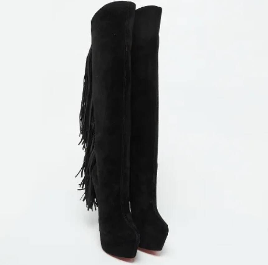 Christian Louboutin Pre-owned Suede boots Black Dames