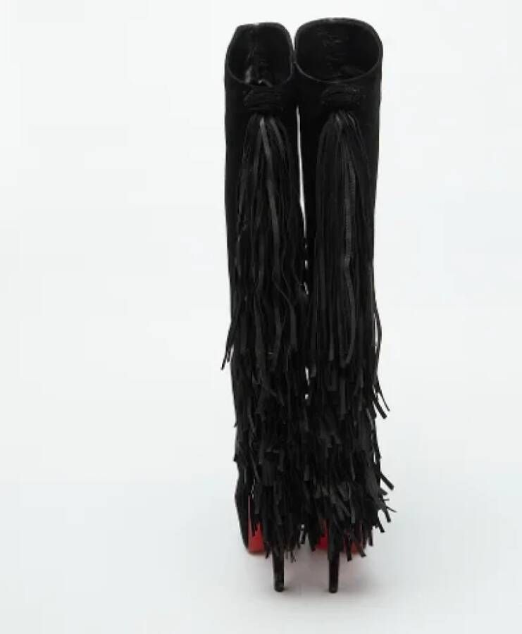 Christian Louboutin Pre-owned Suede boots Black Dames