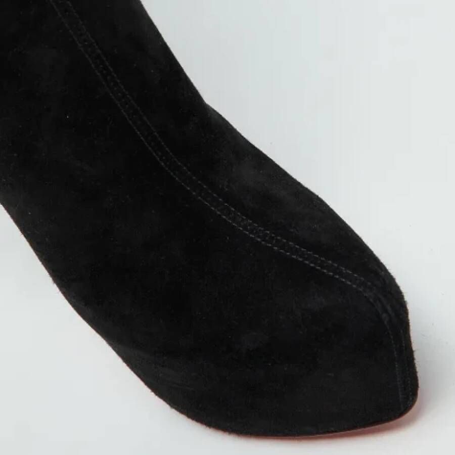 Christian Louboutin Pre-owned Suede boots Black Dames