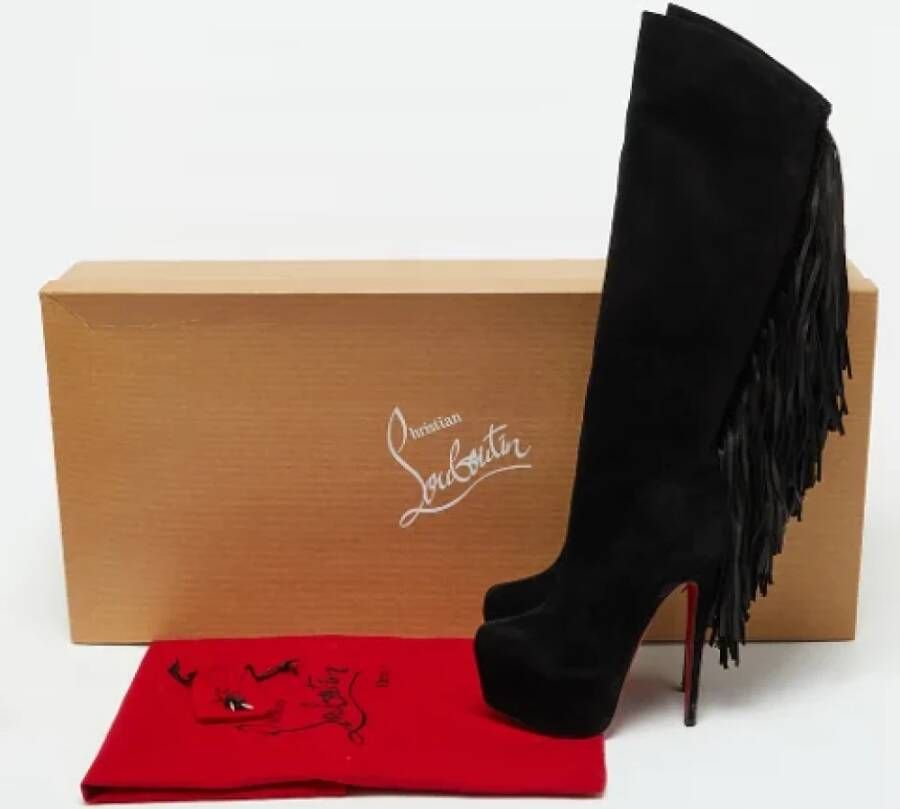 Christian Louboutin Pre-owned Suede boots Black Dames