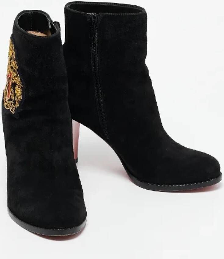 Christian Louboutin Pre-owned Suede boots Black Dames