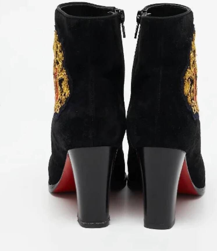 Christian Louboutin Pre-owned Suede boots Black Dames