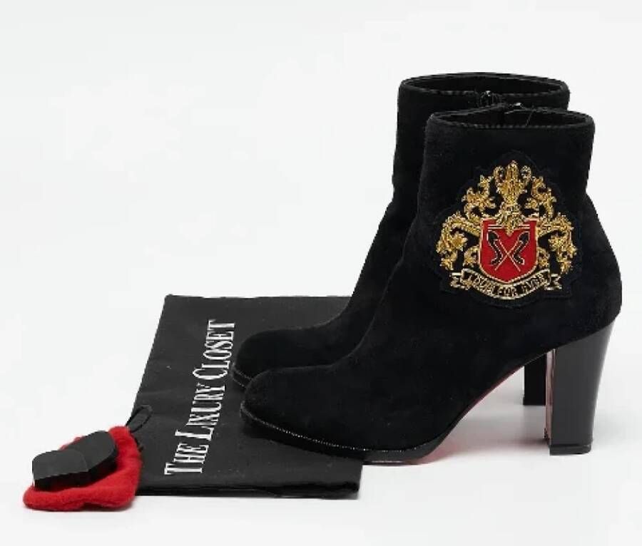 Christian Louboutin Pre-owned Suede boots Black Dames