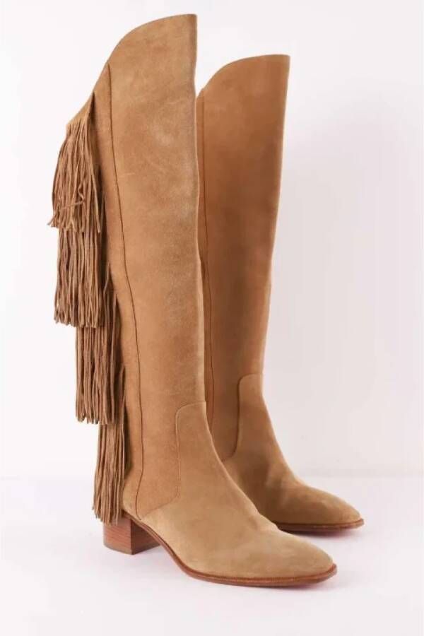 Christian Louboutin Pre-owned Suede boots Brown Dames