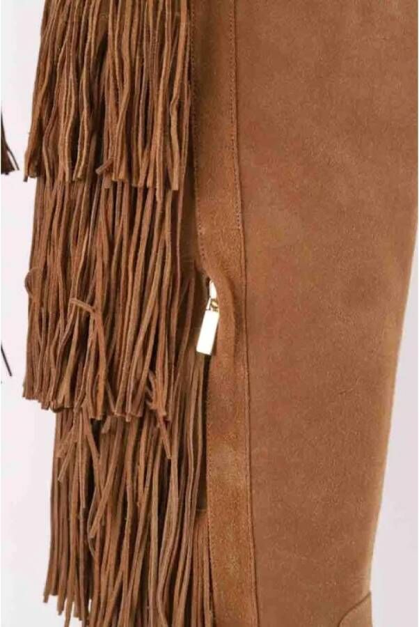 Christian Louboutin Pre-owned Suede boots Brown Dames