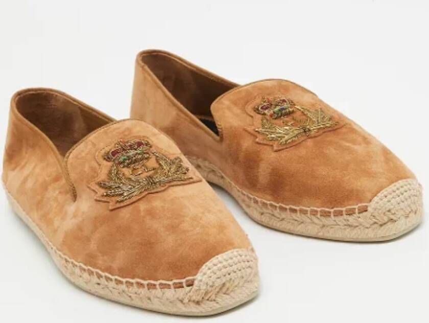 Christian Louboutin Pre-owned Suede espadrilles Brown Dames