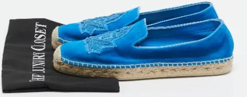 Christian Louboutin Pre-owned Suede flats Blue Dames