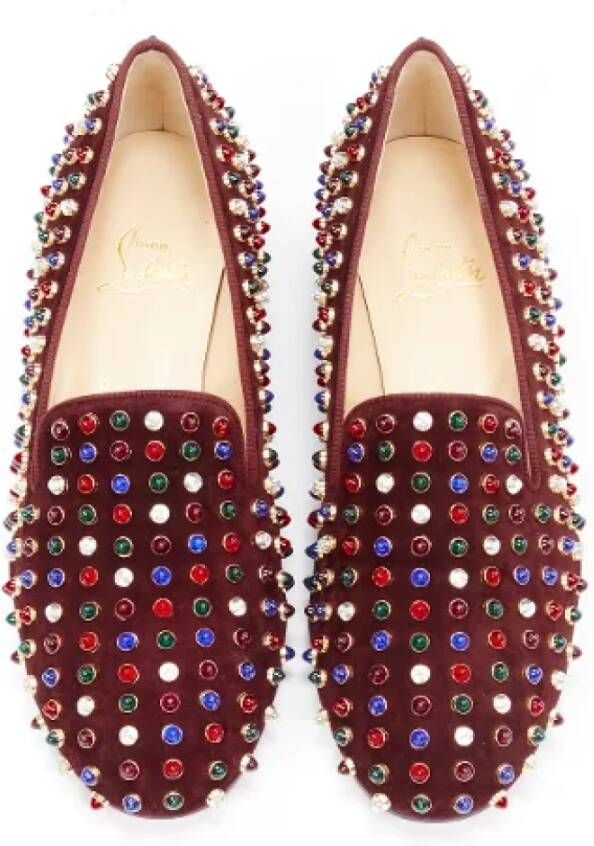 Christian Louboutin Pre-owned Suede flats Multicolor Dames