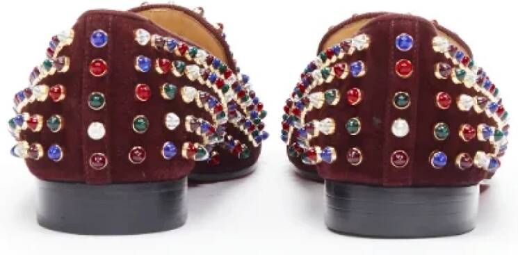 Christian Louboutin Pre-owned Suede flats Multicolor Dames