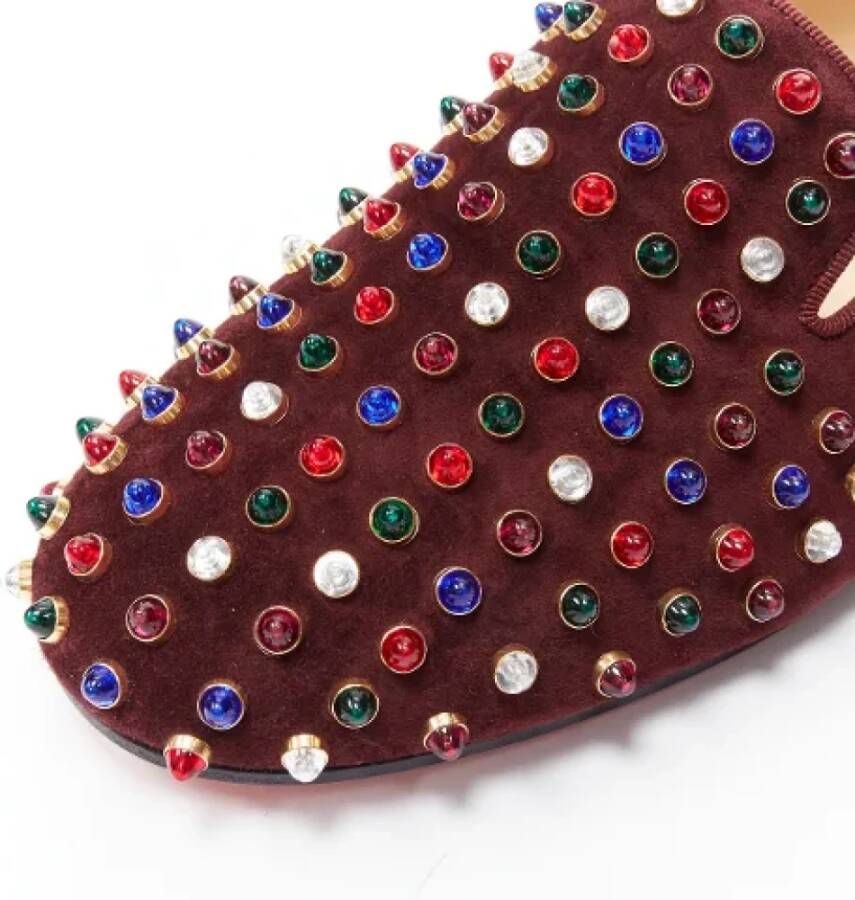 Christian Louboutin Pre-owned Suede flats Multicolor Dames