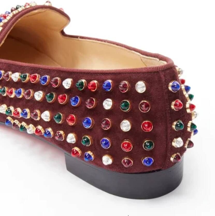 Christian Louboutin Pre-owned Suede flats Multicolor Dames