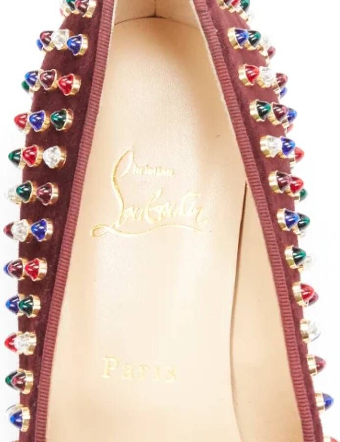 Christian Louboutin Pre-owned Suede flats Multicolor Dames