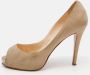 Christian Louboutin Pre-owned Suede heels Beige Dames - Thumbnail 2