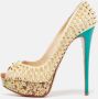 Christian Louboutin Pre-owned Suede heels Beige Dames - Thumbnail 2