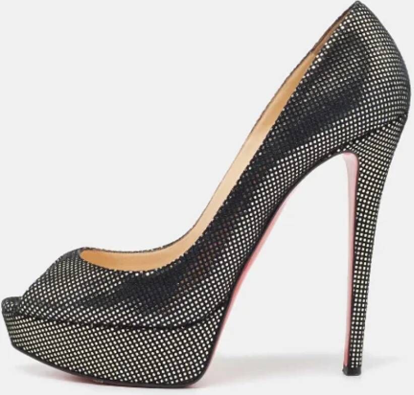 Christian Louboutin Pre-owned Suede heels Black Dames