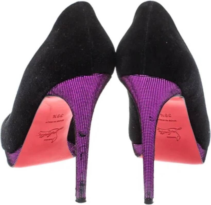 Christian Louboutin Pre-owned Suede heels Black Dames