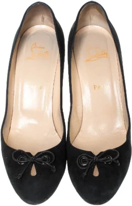 Christian Louboutin Pre-owned Suede heels Black Dames