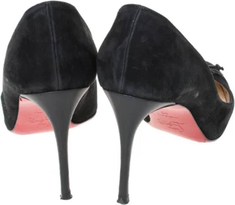 Christian Louboutin Pre-owned Suede heels Black Dames