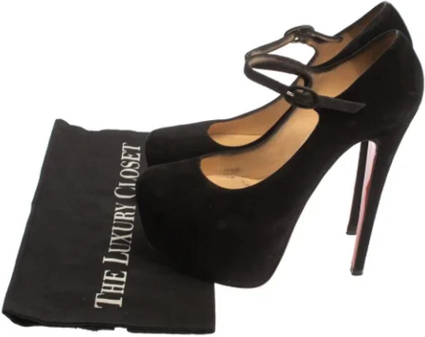 Christian Louboutin Pre-owned Suede heels Black Dames