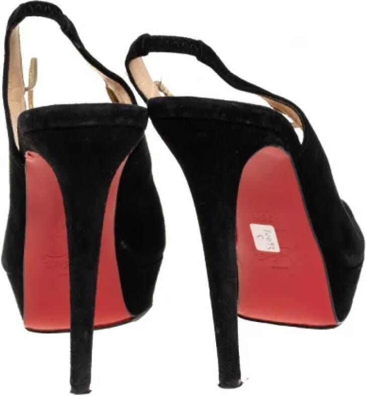 Christian Louboutin Pre-owned Suede heels Black Dames