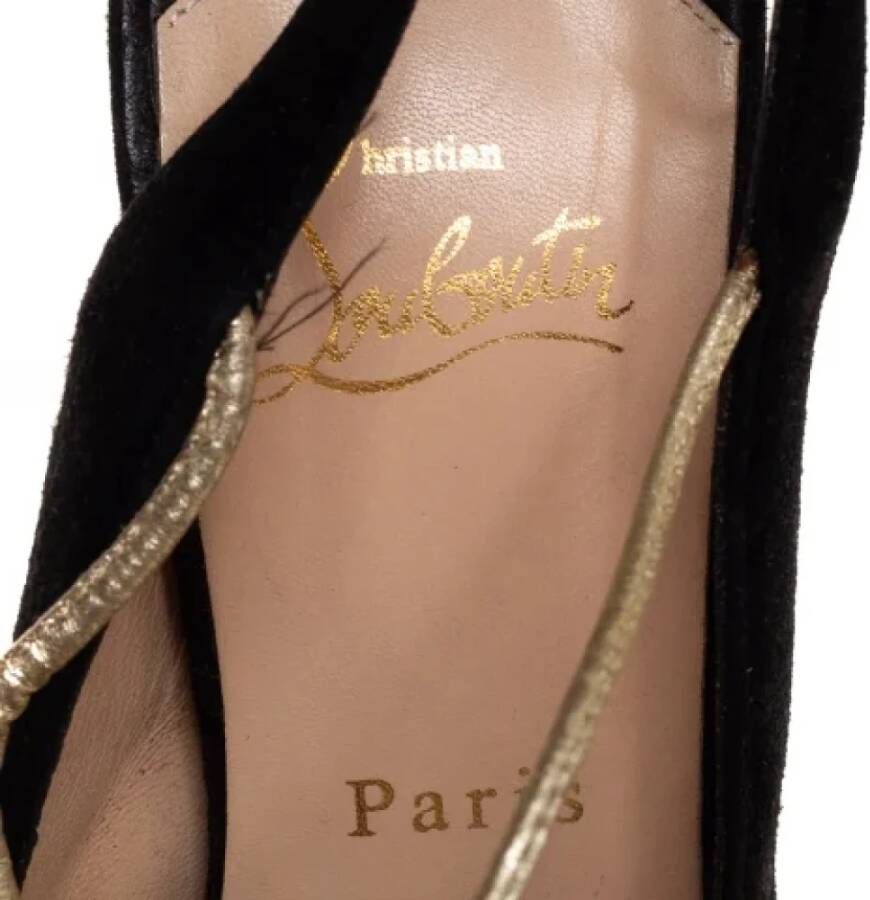 Christian Louboutin Pre-owned Suede heels Black Dames